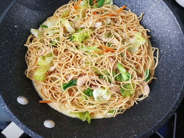 Fried Noodle Pancake recipe