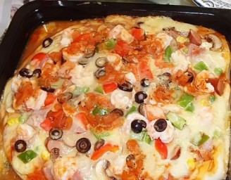 Seafood Pastoral Pizza