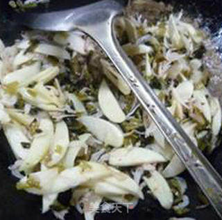 Stir-fried Rice White with Shrimp Skin with Pickled Vegetables recipe