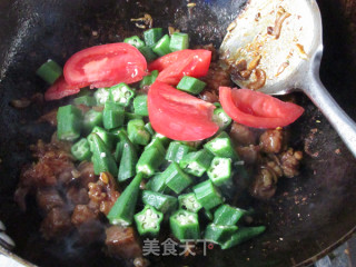 Fried Beef with Okra recipe