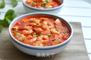 Braised Shrimp with Tomato Tofu recipe