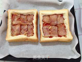 Lazy Breakfast----【toast Bacon Pizza】 recipe