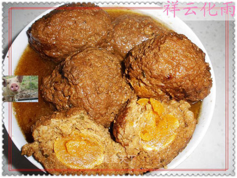 Lao Lu's Traditional Dish-duck Egg Yolk Lion Head recipe