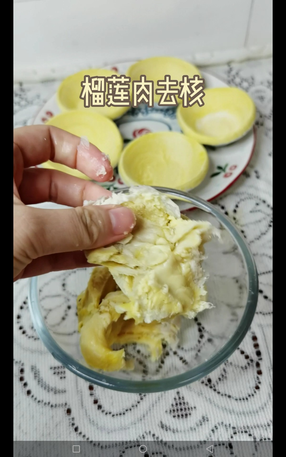 Durian Crisp with Egg Tart Crust recipe