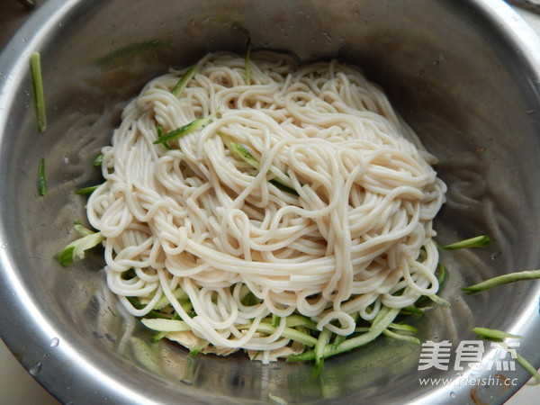 Cold Noodles with Cucumber and Chicken recipe