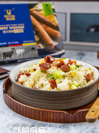 Assorted Fried Rice with Beef Sausage recipe