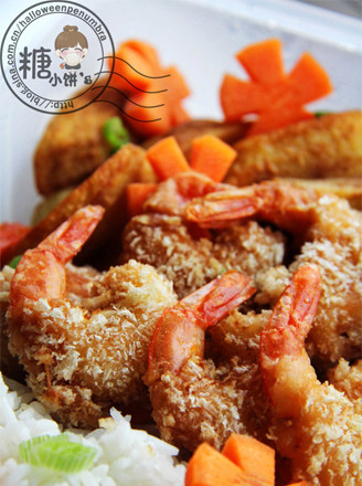Fried Shrimp Student Bento Box recipe