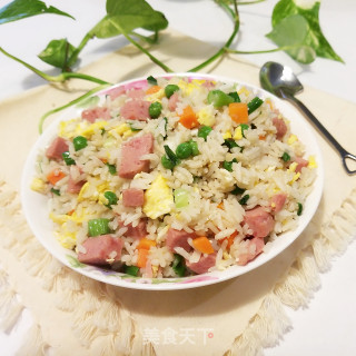 Luncheon Meat and Egg Fried Rice recipe