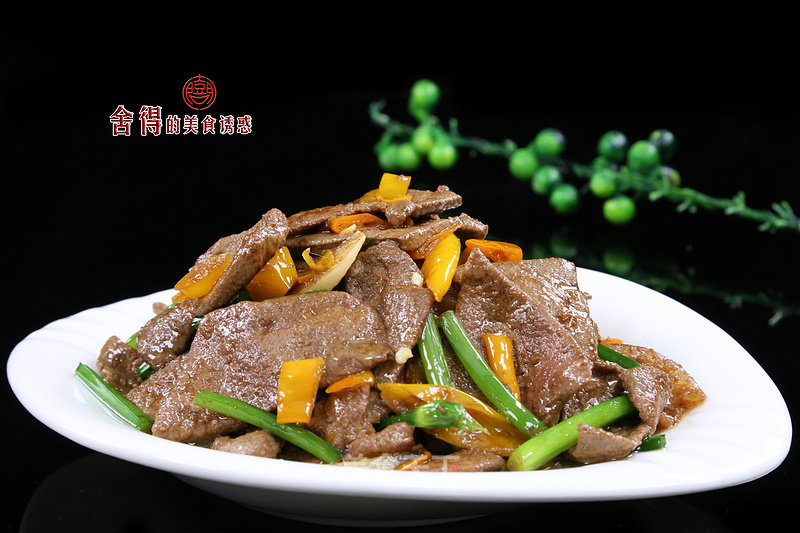 [fried Pork Liver with Huang Gong Pepper] The Smooth and Tender Taste is Really Good recipe