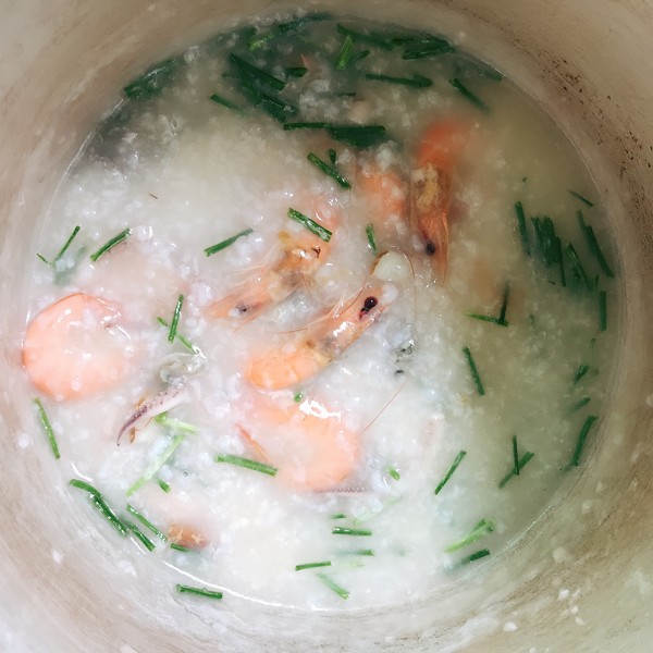 Seafood Porridge with Fresh Eyebrows recipe