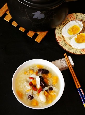 Glutinous Rice Porridge with Lily, Pumpkin, Red Dates