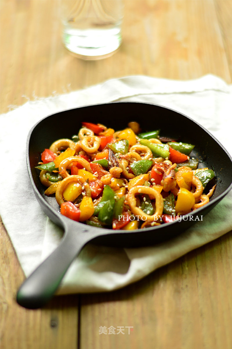 Color Pepper Squid Rings recipe