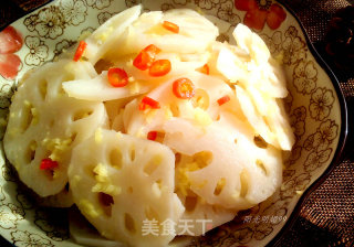 Hot and Sour Lotus Root Slices recipe