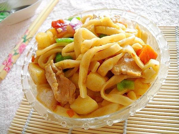 Di San Xian Braised Noodles recipe