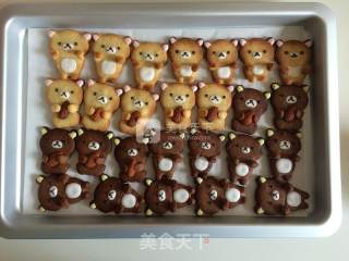 #aca烤明星大赛# Rilakkuma Cup Yuanzi/hug Almond Biscuits recipe