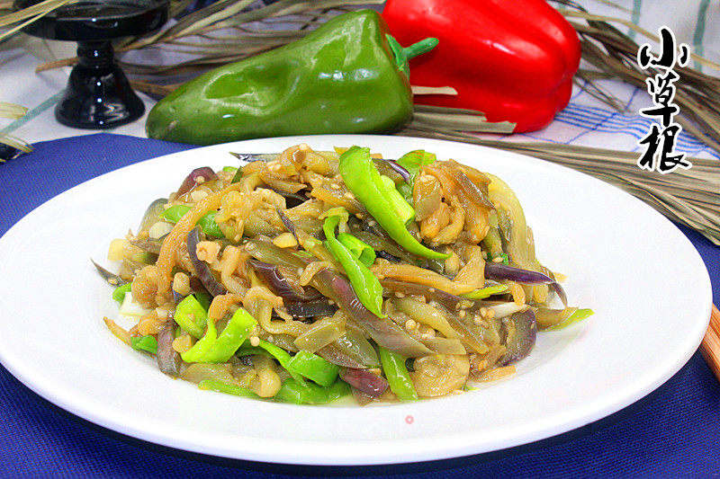 #trust之美# Stir-fried Eggplant Strips with Hot Pepper recipe