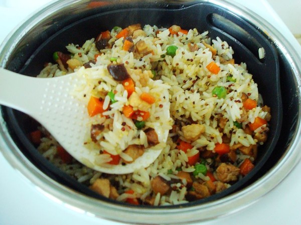 Low Sugar Rice with Mushrooms and Peas recipe