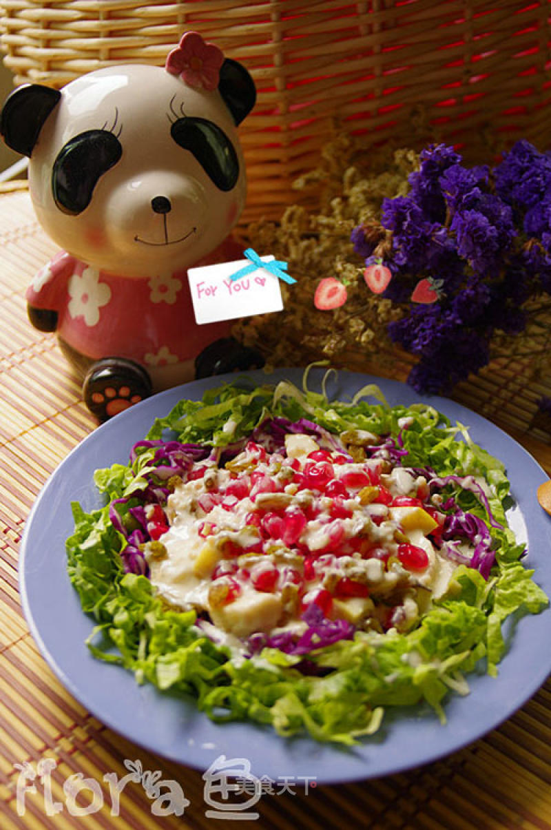 Healthy Vegetable and Fruit Salad (homemade Salad Dressing) recipe