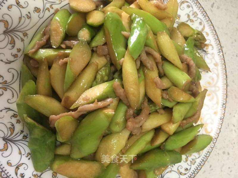 Stir-fried Shredded Pork with Asparagus recipe