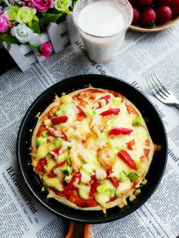 Ki Wai Shrimp Vegetable and Fruit Pizza recipe