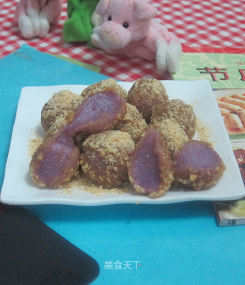 Another Way to Eat Purple Sweet Potato [purple Sweet Potato Dumplings] recipe