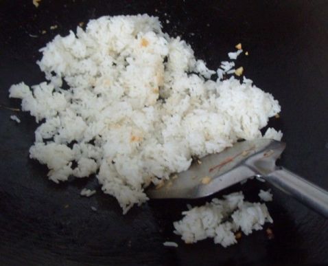 Fried Rice with Shrimp Head and Green Beans recipe