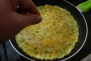 Rice, Fish and Cheese Omelette recipe