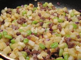 Sausage Meat and Potato Dice recipe