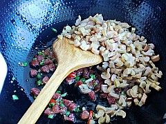 Stir-fried Sausage with Dried Radish recipe