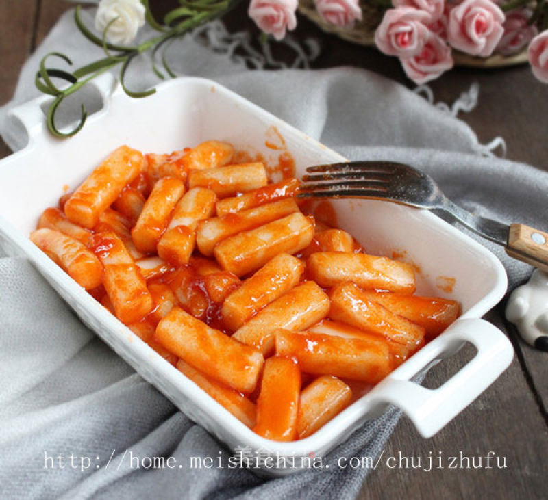 Rice Cake with Tomato Sauce, Kimchi Rice Cake recipe