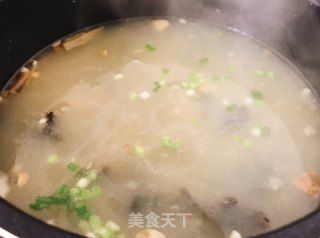 Congee with Dried Scallops and Vegetables recipe