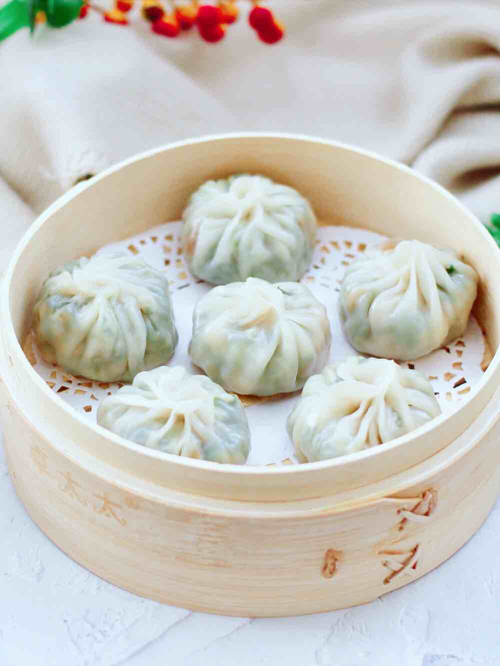 Steamed Buns with Pork and Haw Sauce