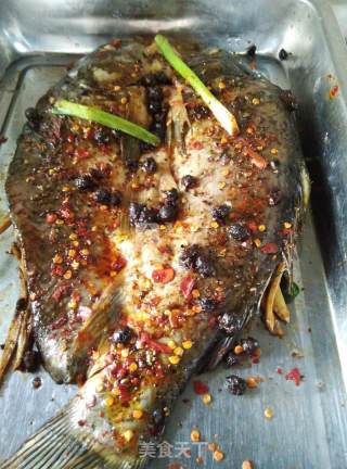 #aca Baking Star Competition# [roasted Fish with Bean Drum and Garlic] Electric Oven Home Edition recipe