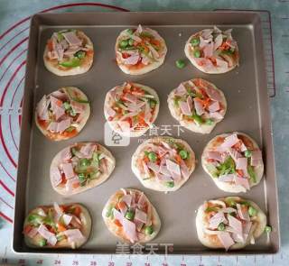 #aca烤明星大赛# Mini Ham Pizza recipe