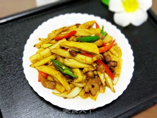 Stir-fried Dried Bean Curd with Rice White recipe