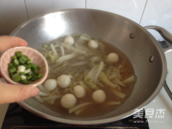 Cabbage Vermicelli Fish Ball Soup recipe