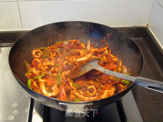 Korean Spicy Fried Octopus Noodles recipe