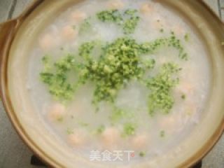 Broccoli Shrimp Ball Congee recipe