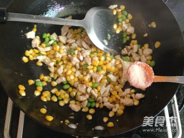 Stir-fried Chicken with Green Beans and Corn recipe