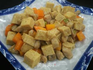 Frozen Tofu Fried Three Diced recipe