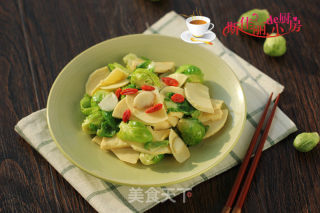 Fried Brussels Sprouts with Bamboo Shoots recipe