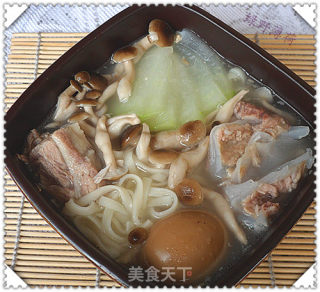 Crab Mushroom and Winter Melon Noodles recipe