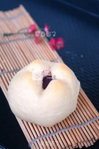 #aca烤明星大赛#purple Sweet Potato Filling Smiles Often Open Bread recipe