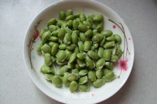 Fried Edamame with Dried Radish recipe