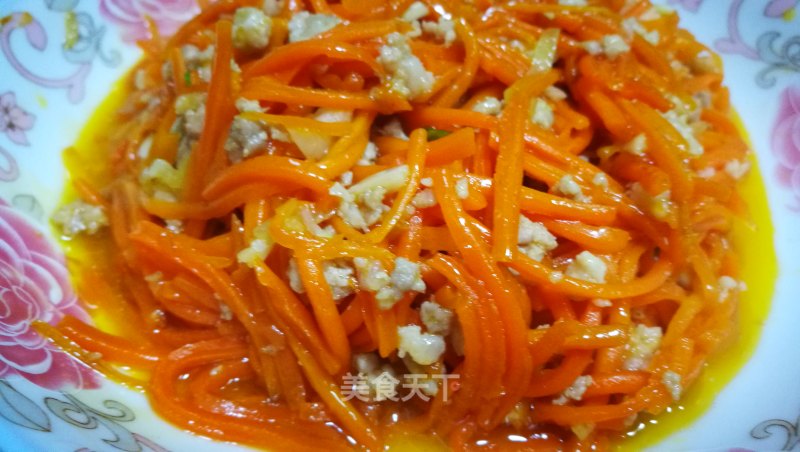 Minced Pork Carrots~super Food recipe