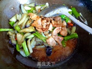 Stir-fried Pork with Eggplant and Pepper recipe