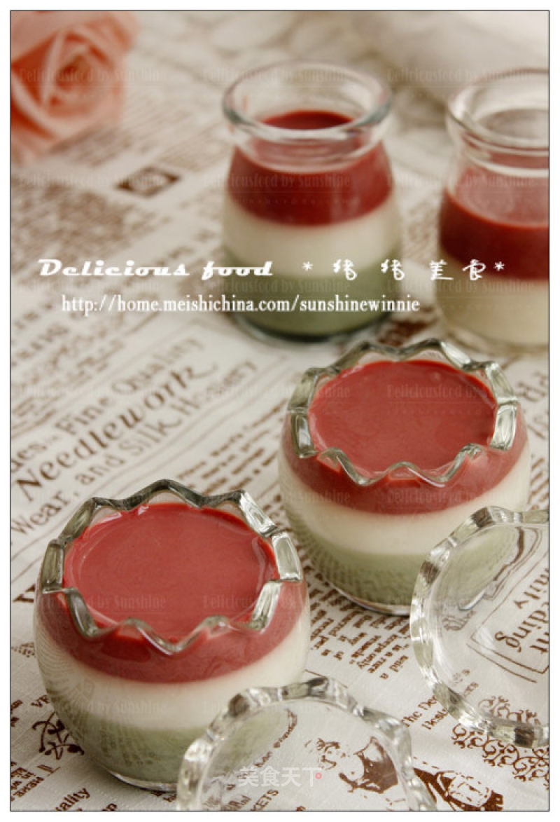 The Bear Story of Bears Also Love to Eat Pudding-three-color Soy Milk Pudding recipe