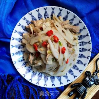 Stir-fried Lotus Vegetable with Sliced Pork recipe