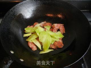 Stir-fried Sausage with Winter Bamboo Shoots recipe
