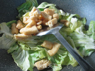 Stir-fried Beef Cabbage with Soy Bean Strips recipe